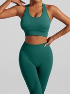 NLW Seamless Sculpt Yoga Set – Sleeveless Quick-Dry Premium Fitness Set