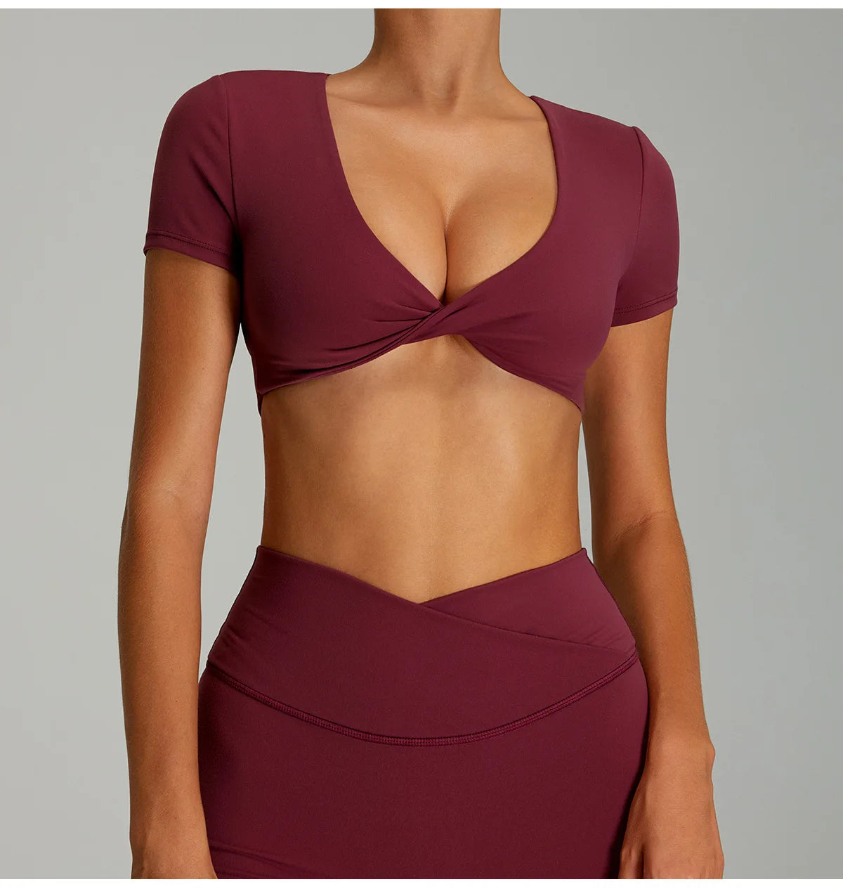 Sexy Short-Sleeve Workout & Yoga Tee