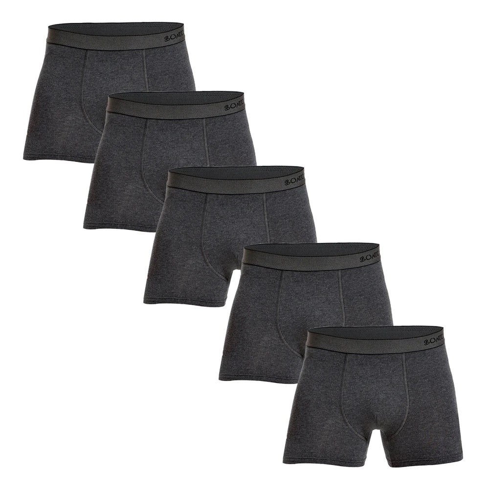 NLW Premium Men's Cotton Boxer Shorts (5-Piece Set) – Breathable High-Stretch Comfort Underwear