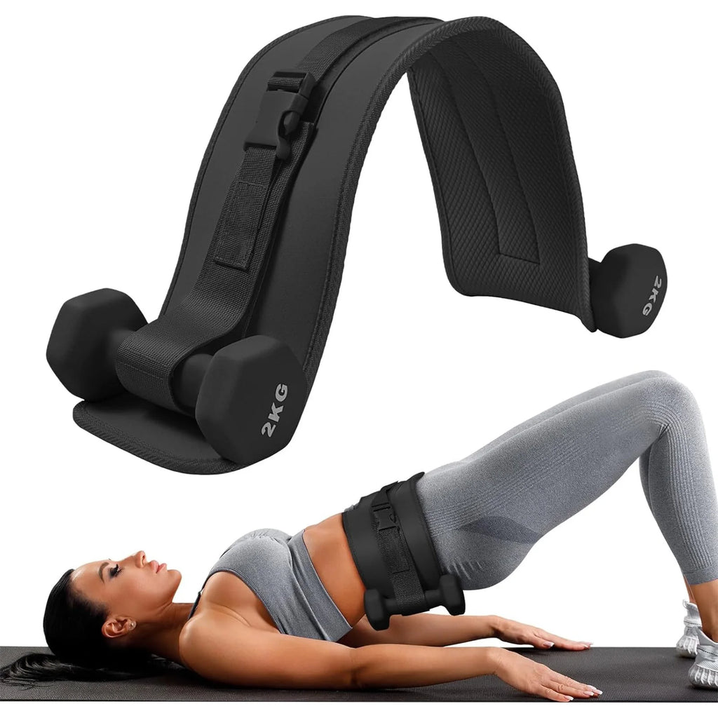 NLW Pro Hip Thrust Belt – Thickened & Widened Glute Workout Belt for Dumbbells, Kettlebells & Plates