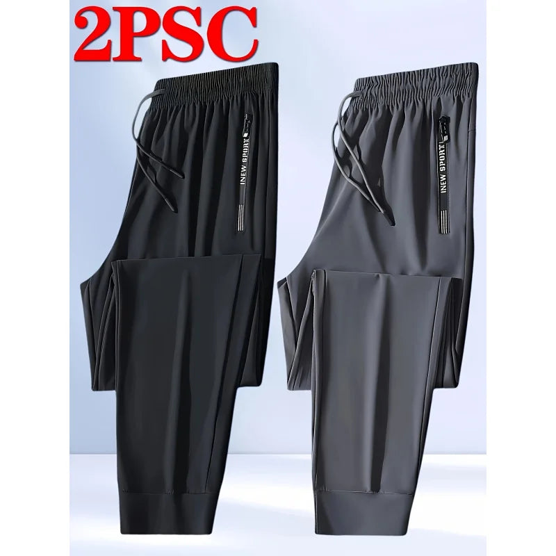 NLW 2-Pack Unisex Sports High Stretch Jogging Pants
