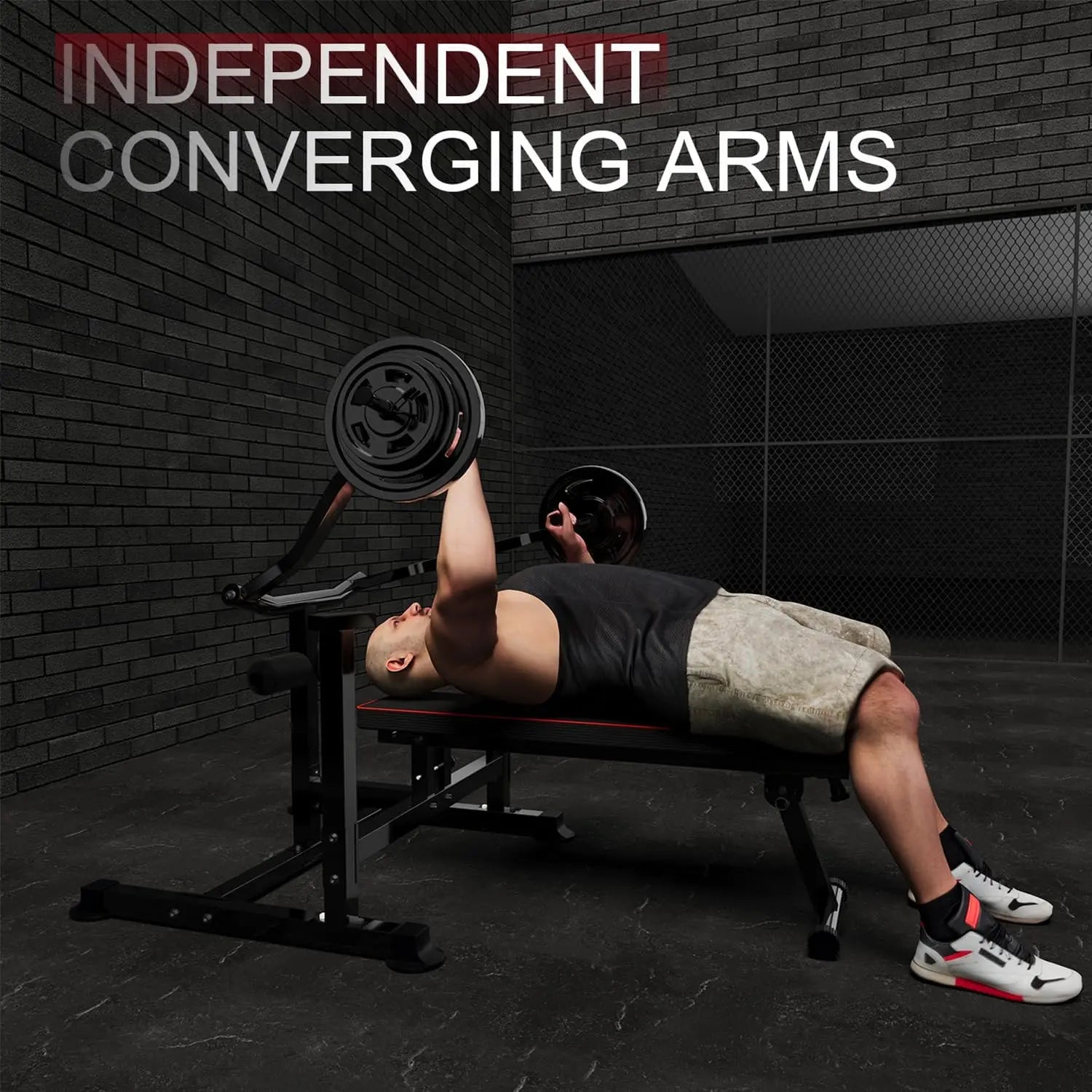NLW 4-in-1 Foldable Home Gym Strength Station with Leg Developer & Chest Press Levers