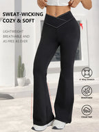 NLW V-Cross High-Waist Flare Leggings