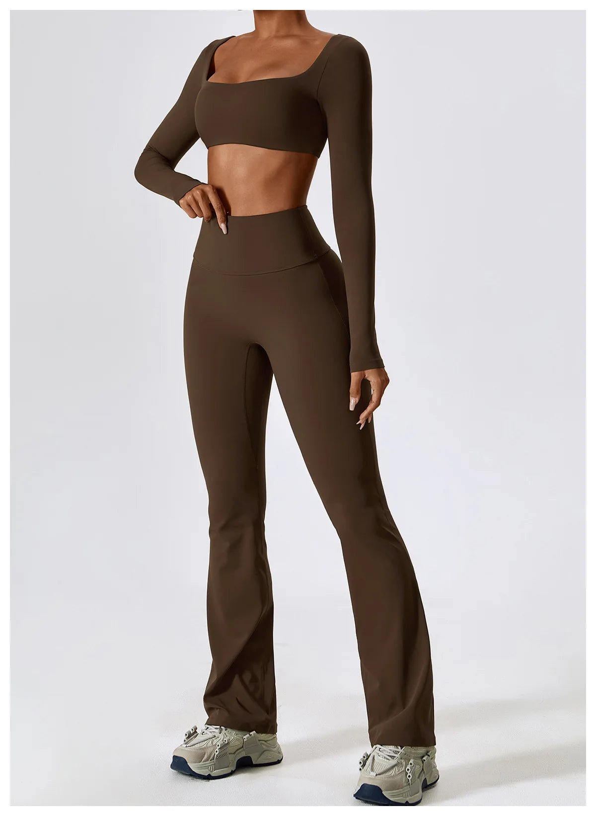 NLW Elite Seamless 2-Piece Yoga Set – High-Performance Compressed Fitness Suit