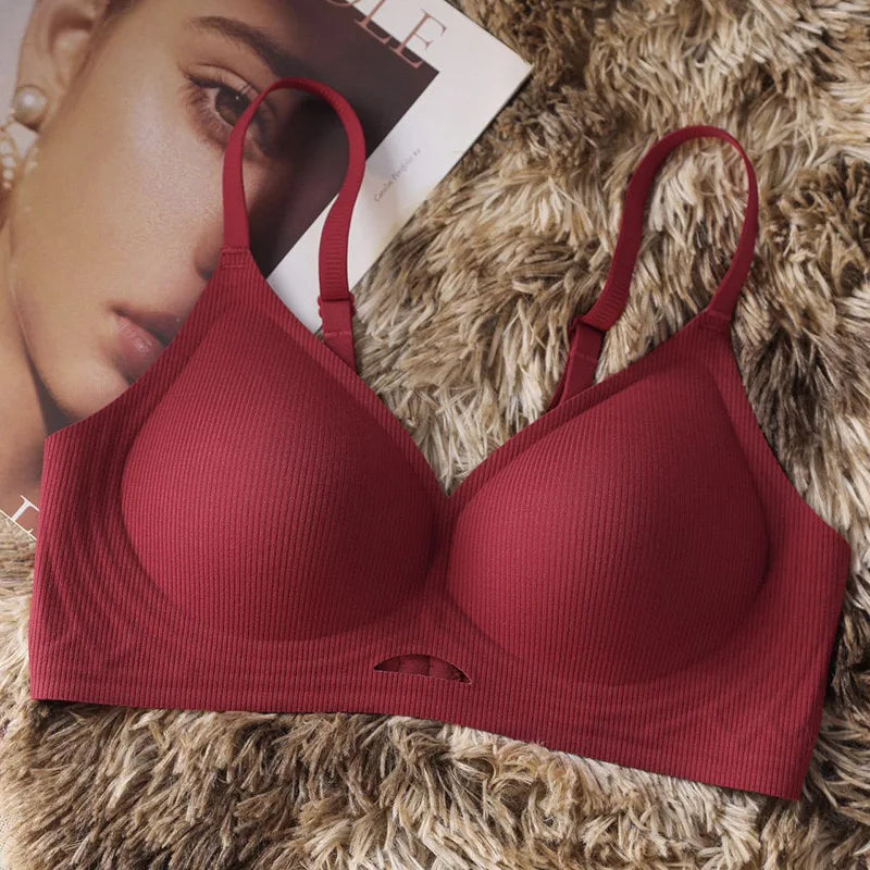 NLW Seamless Comfortable, Wire free Breathable, Push-up Sports Bra