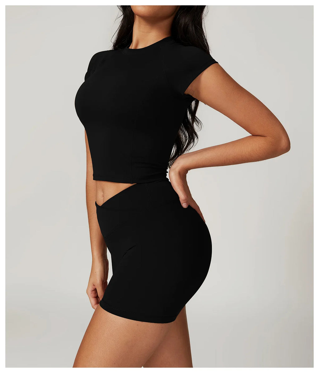 NLW Short-Sleeve Athletic Top & Leggings