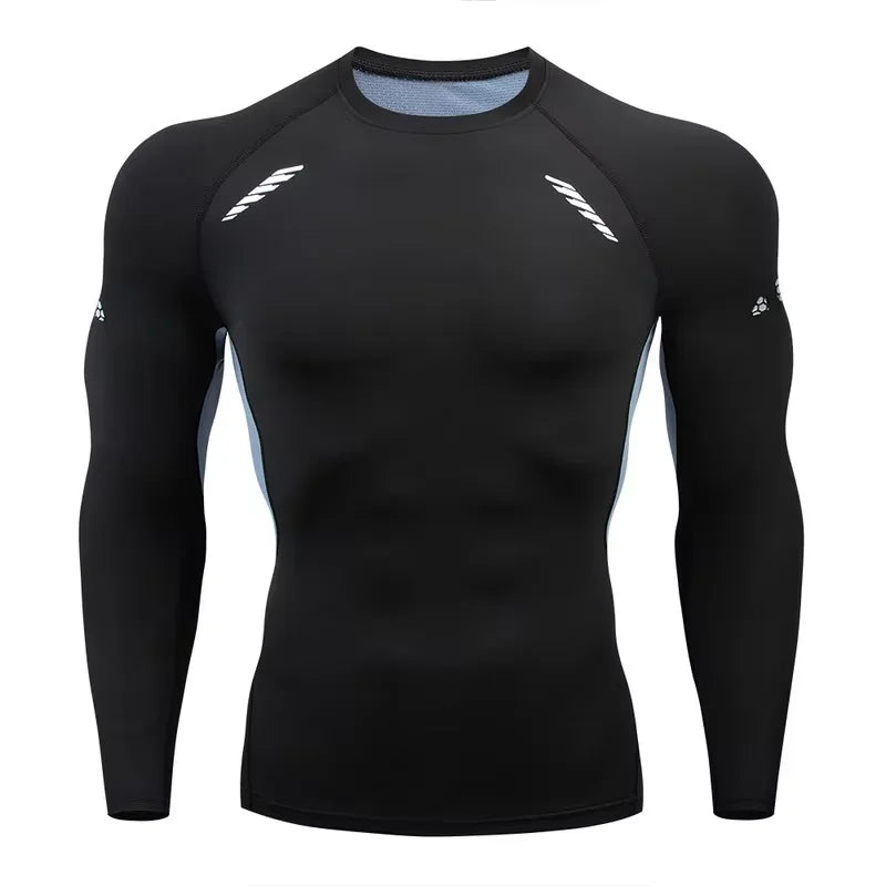 NLW Men's Quick-Dry Tight Training Jersey – High-Compression Gym & Running Shirt