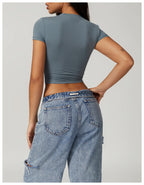 Short-Sleeve Yoga & Running Workout Top