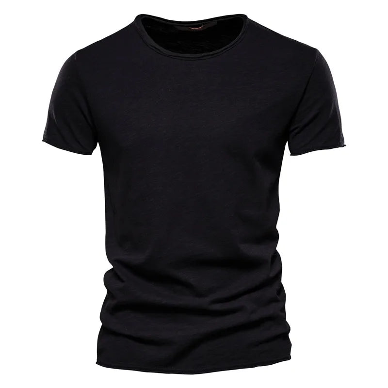 NLW Men’s Premium V-Neck Tee – 100% Cotton Slim Fit Shirt