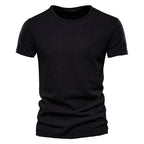NLW Men’s Premium V-Neck Tee – 100% Cotton Slim Fit Shirt