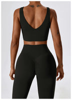 NLW Elite Seamless 2-Piece Yoga Set – High-Performance Compressed Fitness Suit