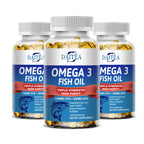 NLW Choice: DAITEA Triple-Strength Omega 3 Fish Oil Capsules – High-Concentration EPA (1200mg) & DHA (900mg)