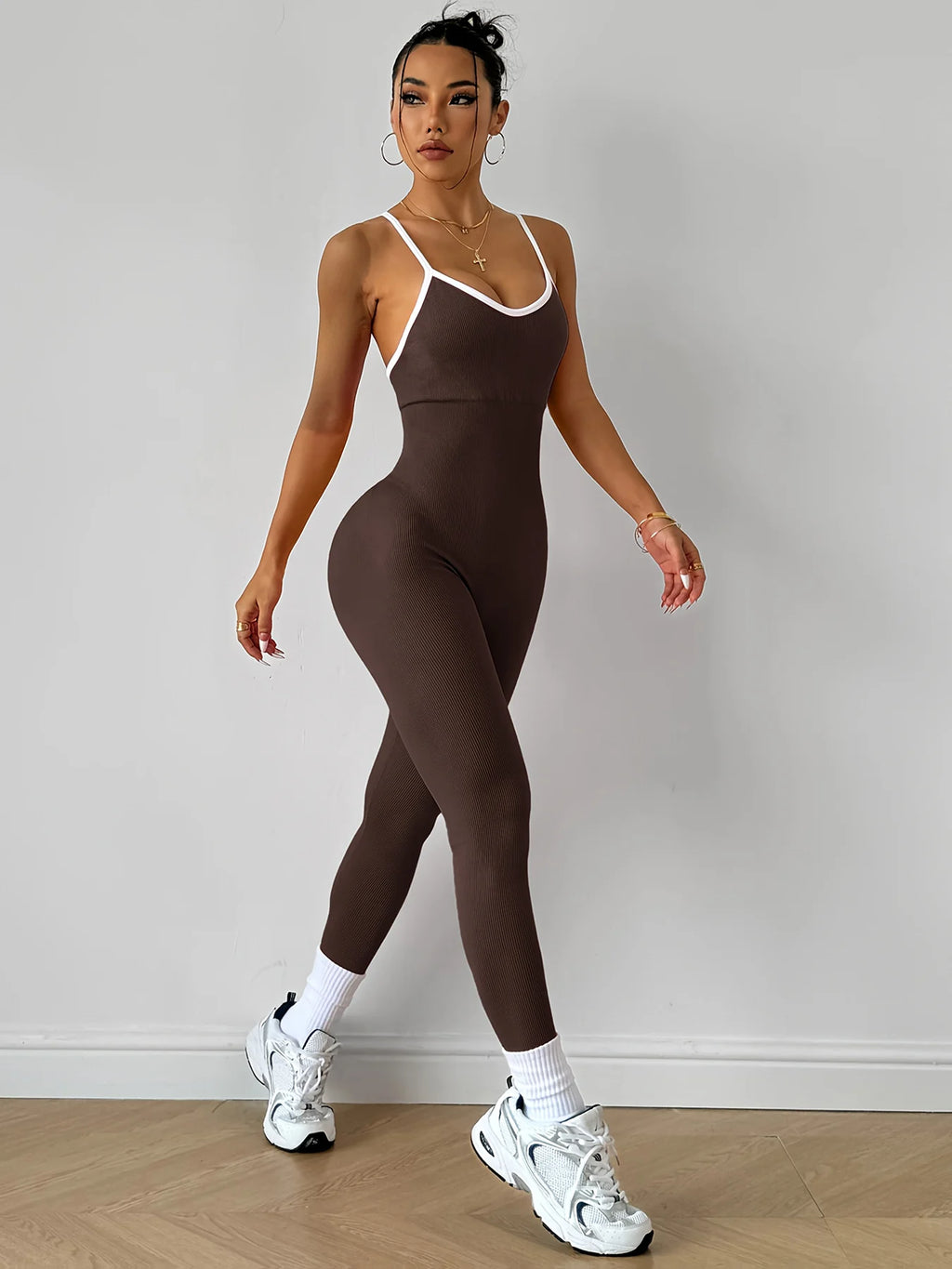 NLW Sleeveless Gym Bodysuit & Workout Romper