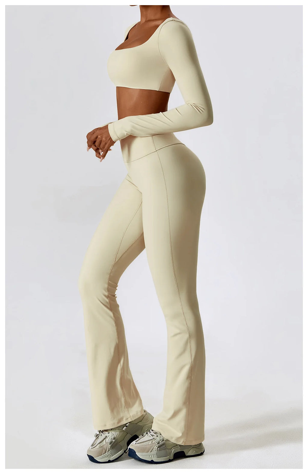 NLW Elite Seamless 2-Piece Yoga Set – High-Performance Compressed Fitness Suit