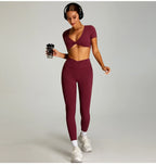 Sexy Short-Sleeve Workout & Yoga Tee