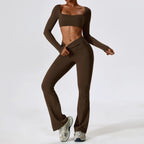 NLW Elite Seamless 2-Piece Yoga Set – High-Performance Compressed Fitness Suit
