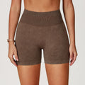 Sand Washed Seamless Yoga Shorts | High-Waist Butt-Lift Workout Shorts