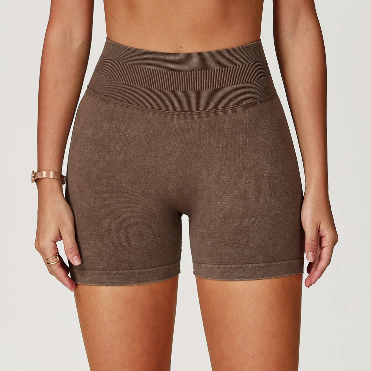Sand Washed Seamless Yoga Shorts | High-Waist Butt-Lift Workout Shorts