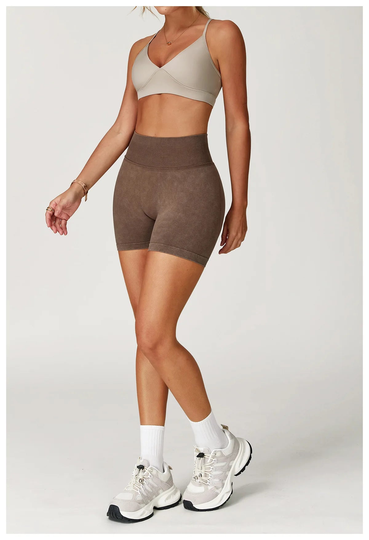 Sand Washed Seamless Yoga Shorts | High-Waist Butt-Lift Workout Shorts