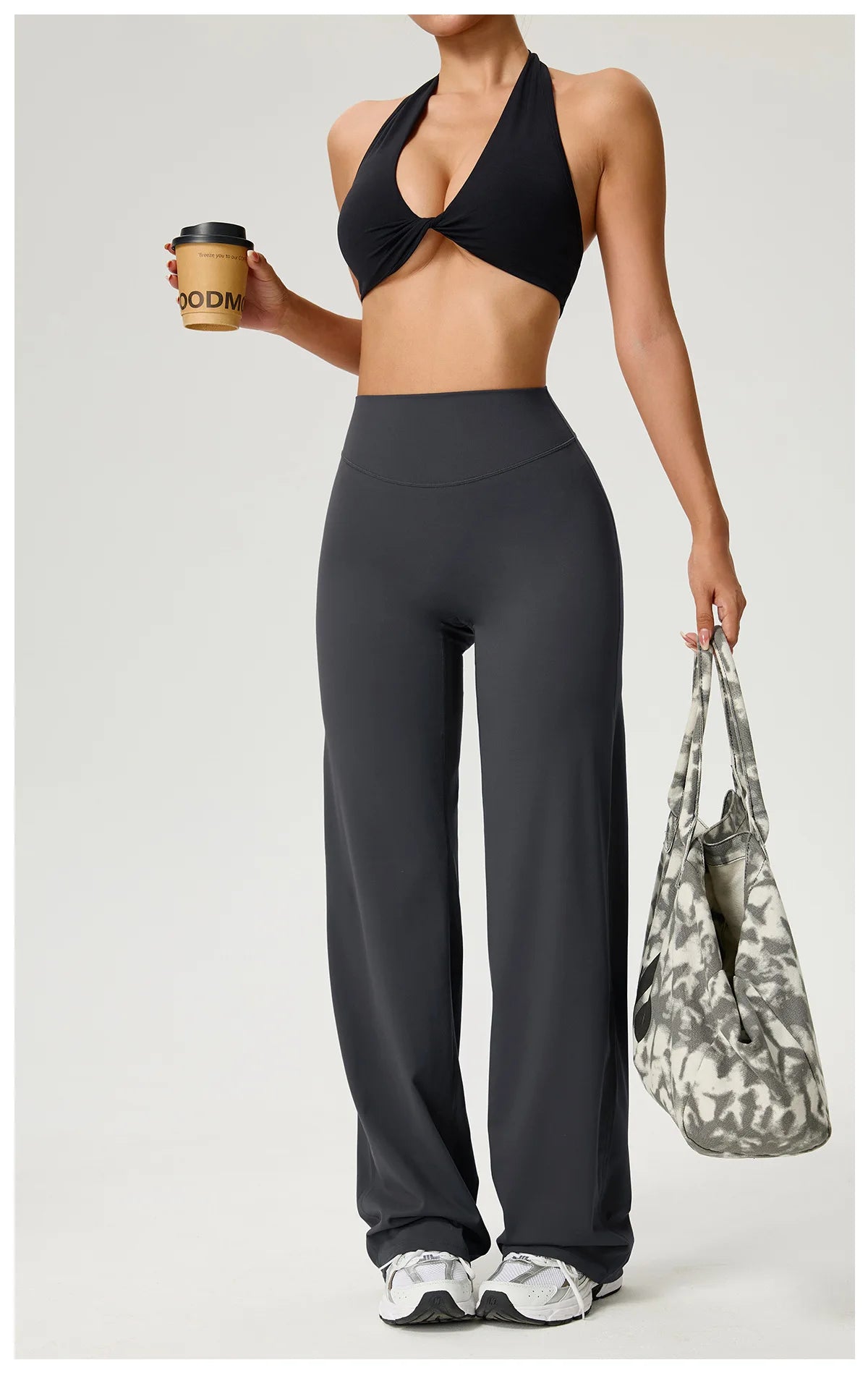 NLW Second-Skin Flared Leggings – Ultra-Elastic High-Waist Studio Yoga Pants