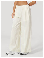 Loose Fit Contrasting Lines Sports Pants | Women's UV-Protection Yoga & Fitness Pants