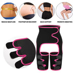 NLW 3-in-1 Waist Trainer & Thigh Trimmer – High-Waist Butt Lifting Sweat Belt
