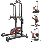 NLW -Pooboo Power Tower Dip Station Pull Up Bar