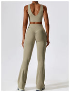 NLW Elite Seamless 2-Piece Yoga Set – High-Performance Compressed Fitness Suit