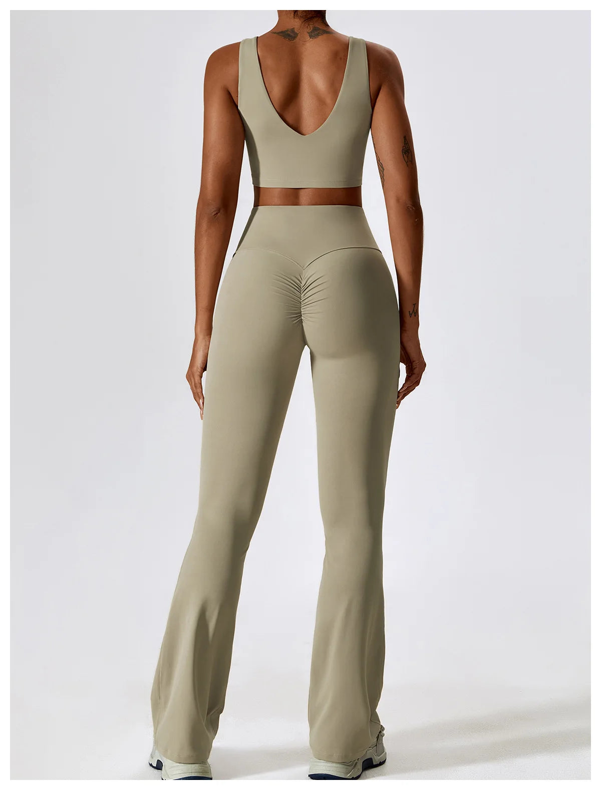 NLW Elite Seamless 2-Piece Yoga Set – High-Performance Compressed Fitness Suit