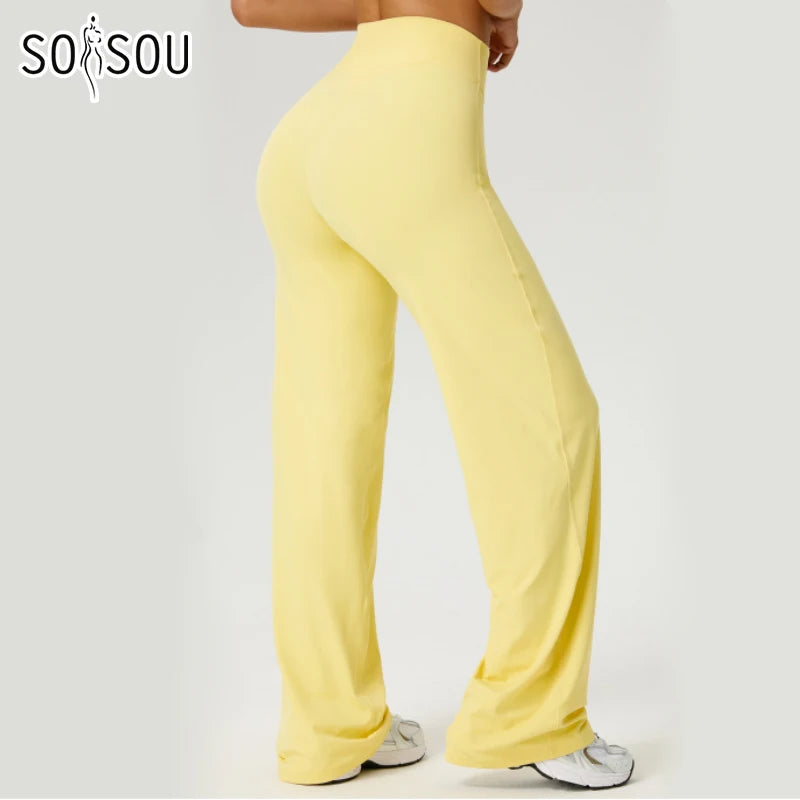 NLW Second-Skin Flared Leggings – Ultra-Elastic High-Waist Studio Yoga Pants