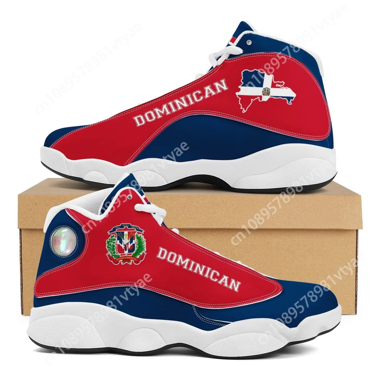 NLW "Orgullo" Dominican Heritage Basketball Shoes – Custom Print-On-Demand Sneakers