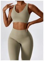 NLW Elite Seamless 2-Piece Yoga Set – High-Performance Compressed Fitness Suit
