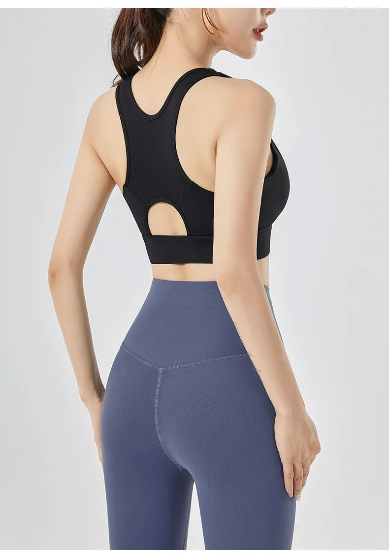 NLW High Impact Front Zipper Sports Bra
