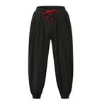 NLW Men’s Oversized Cotton-Linen Wide-Leg Pants