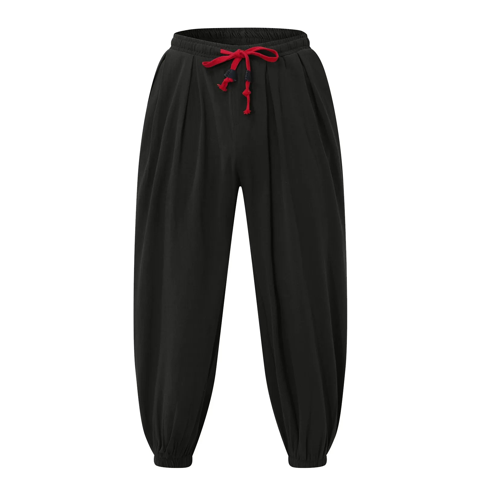 NLW Men’s Oversized Cotton-Linen Wide-Leg Pants