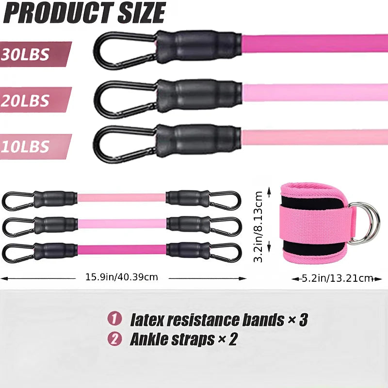 NLW Ankle Straps Resistance Bands Set