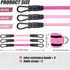 NLW Ankle Straps Resistance Bands Set