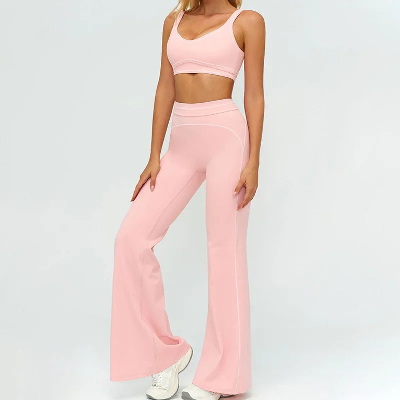 NLW Buttery-Soft V-Back Yoga Set - 2-Piece