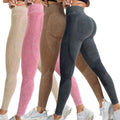 NLW 2-Pack Seamless Tummy Control Yoga Leggings – High-Waisted Sexy Butt-Lifting Fitness Pants