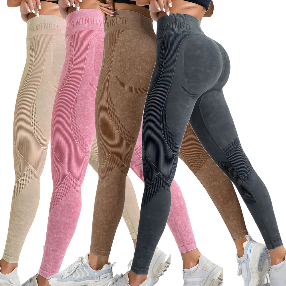 NLW 2-Pack Seamless Tummy Control Yoga Leggings – High-Waisted Sexy Butt-Lifting Fitness Pants