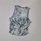 NLW Artistic Tie-Dye Sleeveless Gym Top – Breathable Mesh Back Yoga Vest