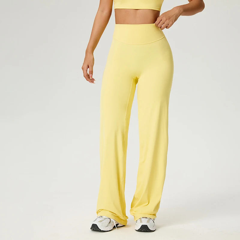 NLW Second-Skin Flared Leggings – Ultra-Elastic High-Waist Studio Yoga Pants