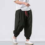 NLW Men’s Oversized Cotton-Linen Wide-Leg Pants