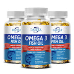 NLW Choice: DAITEA Triple-Strength Omega 3 Fish Oil Capsules – High-Concentration EPA (1200mg) & DHA (900mg)