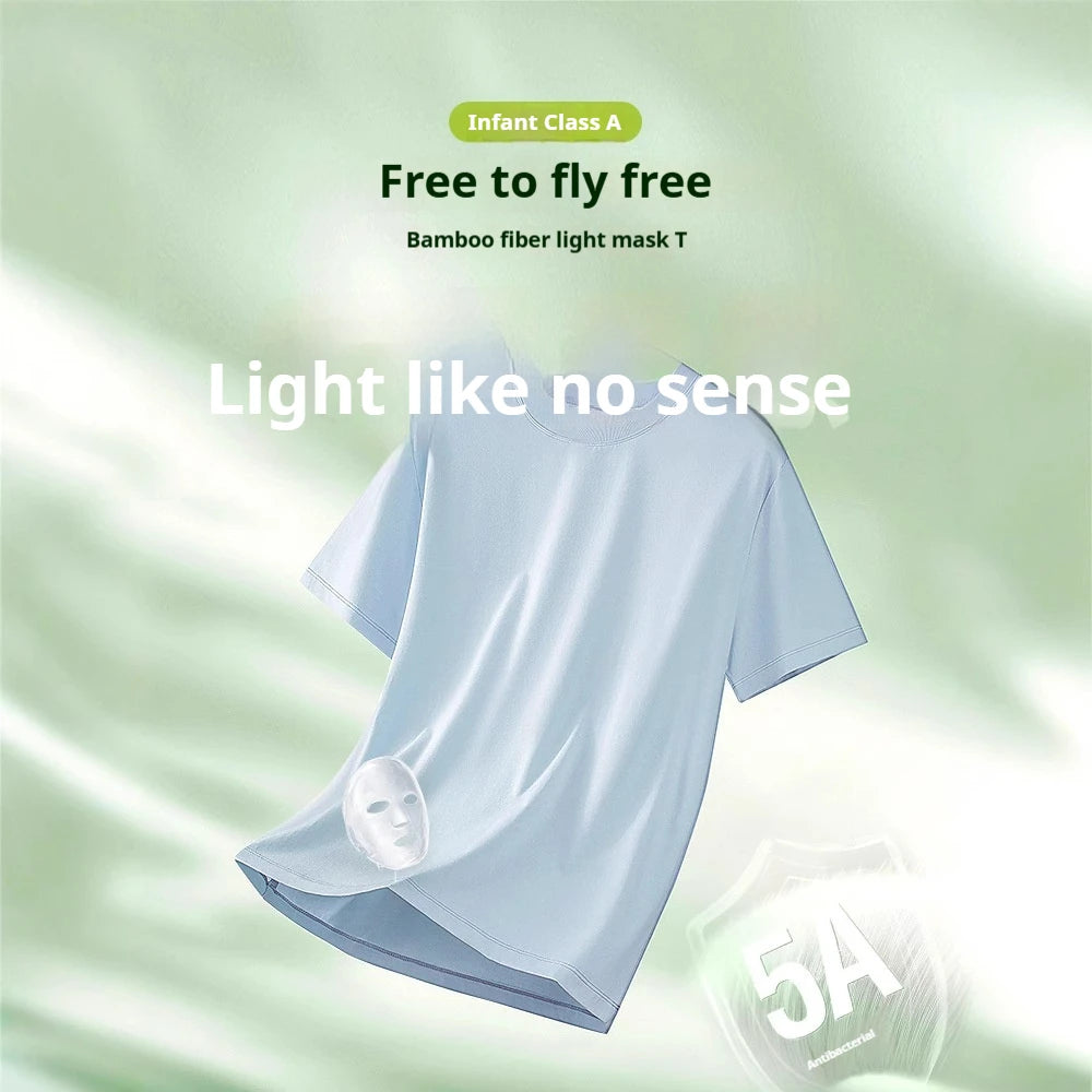 NLW Men Premium Bamboo & Cotton Cool Tee – Ultra-Soft Moisture-Wicking Summer T-Shirt