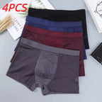 NLW Men's Athletic Knit Boxer Briefs | Moisture-Wicking 4-Way Stretch Underwear