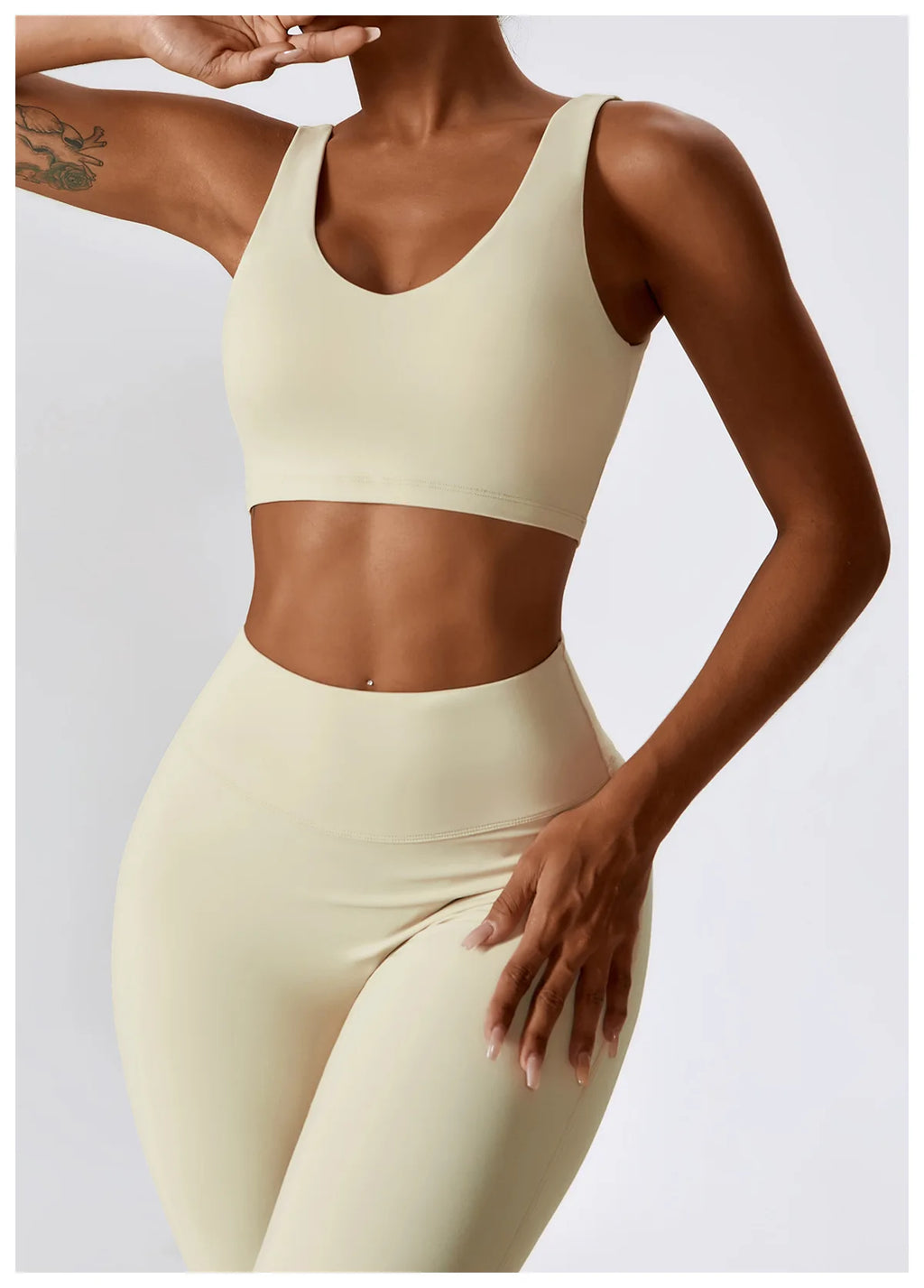 NLW Elite Seamless 2-Piece Yoga Set – High-Performance Compressed Fitness Suit