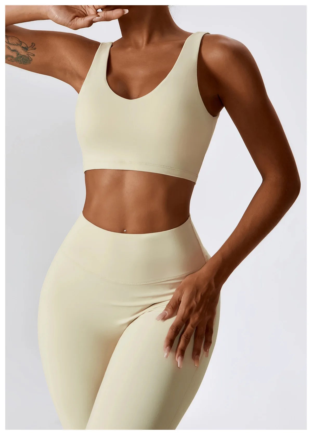 NLW Elite Seamless 2-Piece Yoga Set – High-Performance Compressed Fitness Suit