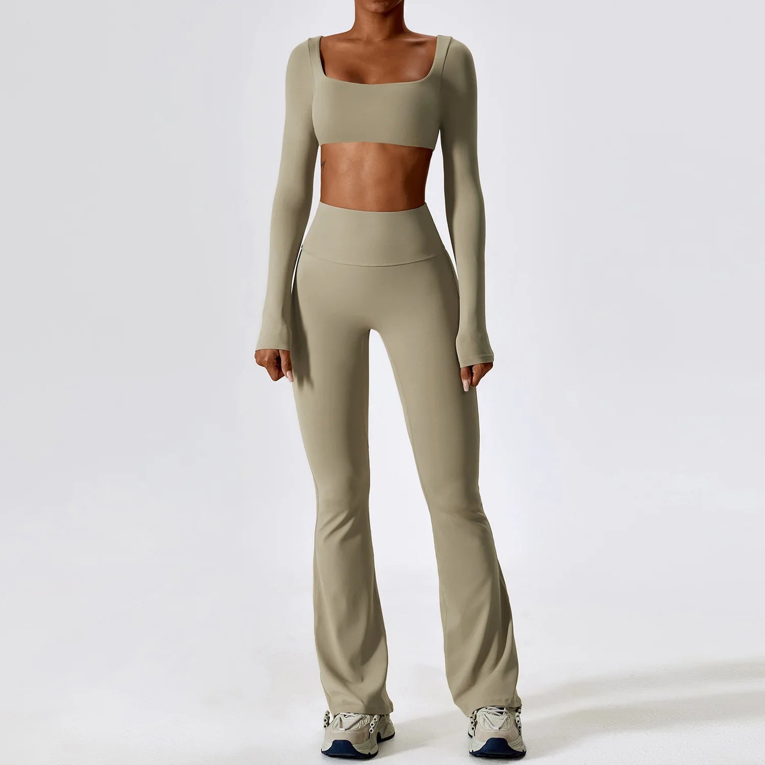 NLW Elite Seamless 2-Piece Yoga Set – High-Performance Compressed Fitness Suit