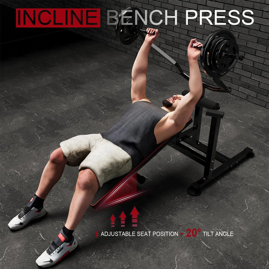 NLW 4-in-1 Foldable Home Gym Strength Station with Leg Developer & Chest Press Levers